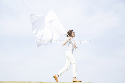 白旗の写真 イラスト素材 写真素材 ストックフォトの定額制ペイレスイメージズ