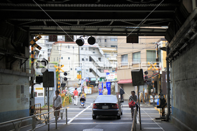 代々木埼京線踏切 ストックフォトの定額制ペイレスイメージズ