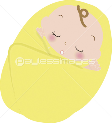 赤ちゃん おくるみねんね 商用利用可能な写真素材 イラスト素材ならストックフォトの定額制ペイレスイメージズ