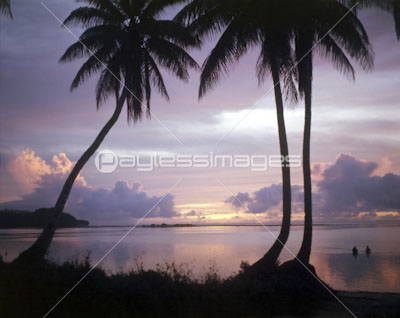 タモンビーチのサンセットの写真 イラスト素材 Gf1230612004