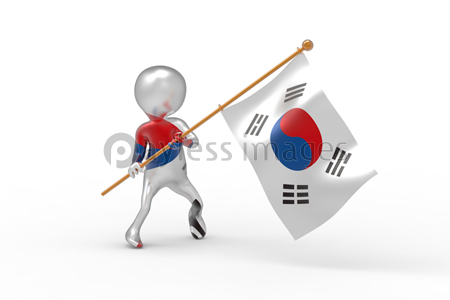 韓国の国旗 商用利用可能な写真素材 イラスト素材ならストックフォトの定額制ペイレスイメージズ