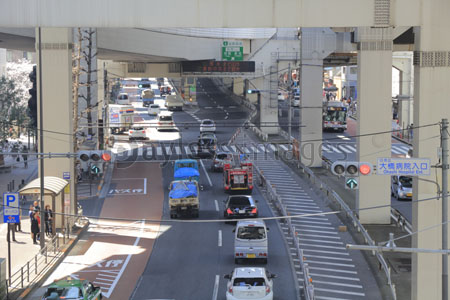 首都高3号渋谷線池尻入口 ストックフォトの定額制ペイレスイメージズ