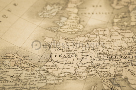アンティークの世界地図 フランス - 商用利用可能な写真素材・イラスト