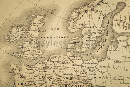 アンティークの世界地図 ヨーロッパ大陸 - 商用利用可能な写真素材 ...