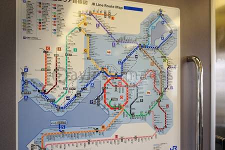 JR西日本の路線図 - 商用利用可能な写真素材・イラスト素材ならストックフォトの定額制ペイレスイメージズ