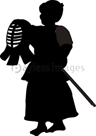 剣道着姿の人のシルエット 商用利用可能な写真素材 イラスト素材ならストックフォトの定額制ペイレスイメージズ