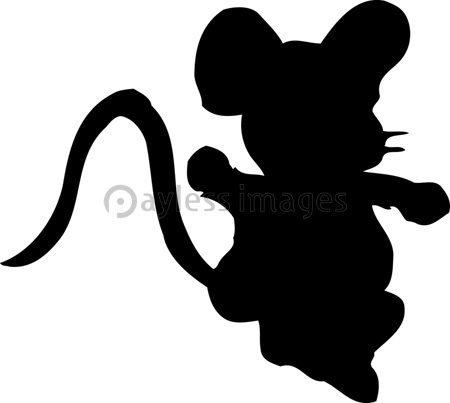 最高ネズミ シルエット 花の画像