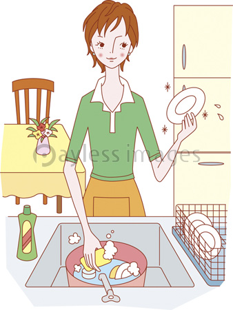 食器洗いの写真 イラスト素材 写真素材 ストックフォトの定額制ペイレスイメージズ