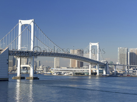 レインボーブリッジの写真 イラスト素材 写真素材 ストックフォトの定額制ペイレスイメージズ