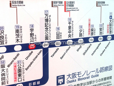 大阪モノレールの路線図 ストックフォトの定額制ペイレスイメージズ