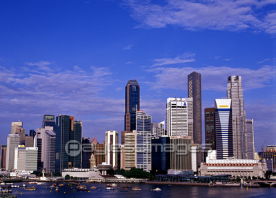 シンガポールの高層ビル群 ストックフォトの定額制ペイレスイメージズ