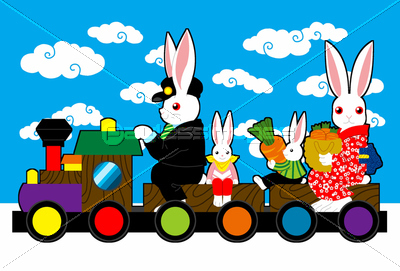 ウサギ一家列車