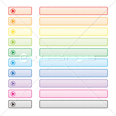 カラフルなボタンとタイトルバーストライプ 商用利用可能な写真素材 イラスト素材ならストックフォトの定額制ペイレスイメージズ