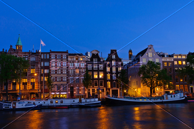 オランダ アムステルダムの夕景 - 商用利用可能な写真素材・イラスト