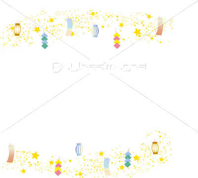 七夕飾りフレーム 背景 ストックフォトの定額制ペイレスイメージズ