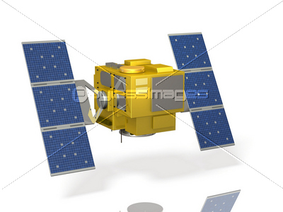 架空の人工衛星のミニチュアモデルの写真 イラスト素材 Xf1435096333