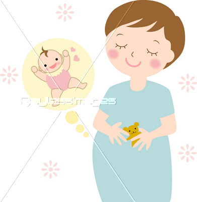 妊婦さんと赤ちゃん 半袖 夏の写真 イラスト素材 Xf ペイレスイメージズ