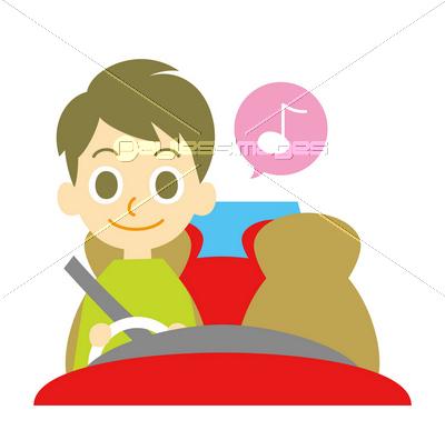 男性 赤い車 ドライブ 写真素材 イラスト素材ならストックフォトの定額制ペイレスイメージズ