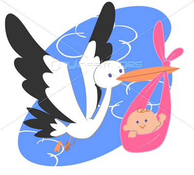 コウノトリと赤ちゃん ストックフォトの定額制ペイレスイメージズ