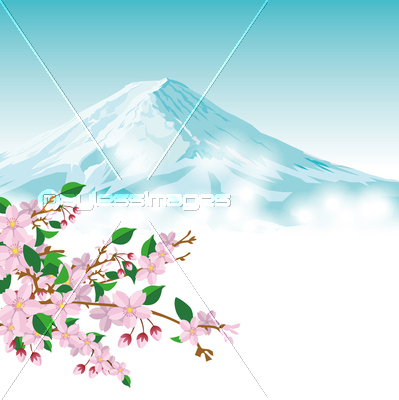 富士山 桜 背景 商用利用可能な写真素材 イラスト素材ならストックフォトの定額制ペイレスイメージズ