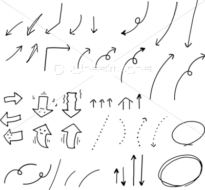 手書きの矢印 ストックフォトの定額制ペイレスイメージズ