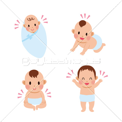 赤ちゃん 成長 イラスト 商用利用可能な写真素材 イラスト素材ならストックフォトの定額制ペイレスイメージズ