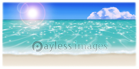 ビーチのイラスト ストックフォトの定額制ペイレスイメージズ