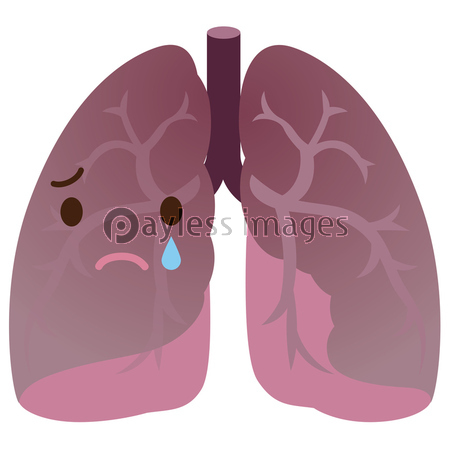 不健康な肺 イラスト ストックフォトの定額制ペイレスイメージズ