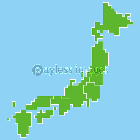 地域区分別日本ドット地図 ネイチャー ストックフォトの定額制ペイレスイメージズ