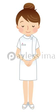 お辞儀する 女性看護師 ナース 商用利用可能な写真素材 イラスト素材ならストックフォトの定額制ペイレスイメージズ