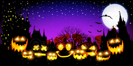ハロウィン かぼちゃ 背景 ストックフォトの定額制ペイレスイメージズ