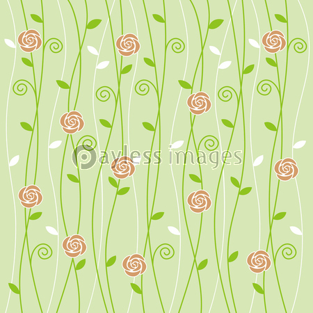 バラとつる草のおしゃれな模様 ストックフォトの定額制ペイレスイメージズ