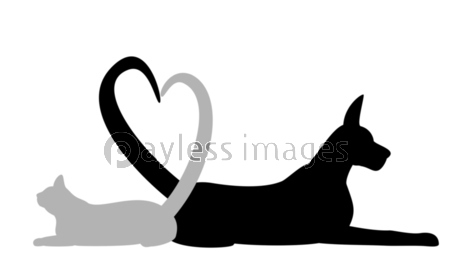 ユニーク犬猫 イラスト シルエット 最高の動物画像
