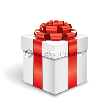 白いプレゼントの箱と赤いリボン 商用利用可能な写真素材 イラスト素材ならストックフォトの定額制ペイレスイメージズ