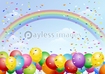 風船 虹 背景 商用利用可能な写真素材 イラスト素材ならストックフォトの定額制ペイレスイメージズ