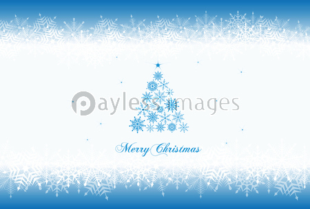 クリスマス雪の結晶とクリスマスツリーの背景イラスト ストックフォトの定額制ペイレスイメージズ