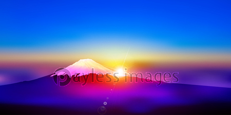富士山 日の出 風景 背景 商用利用可能な写真素材 イラスト素材ならストックフォトの定額制ペイレスイメージズ