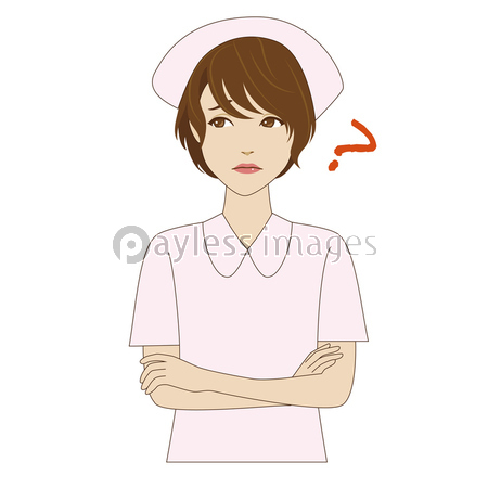 腕を組んで悩む女性看護師 商用利用可能な写真素材 イラスト素材ならストックフォトの定額制ペイレスイメージズ