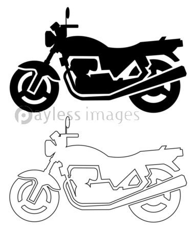 オートバイのシルエット ブラック 商用利用可能な写真素材 イラスト素材ならストックフォトの定額制ペイレスイメージズ