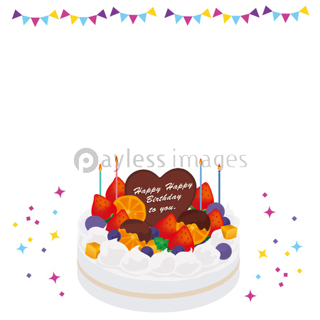 バースデーカード イラスト ストックフォトの定額制ペイレスイメージズ