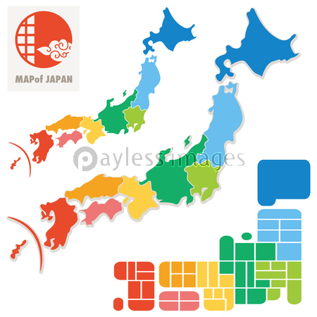 日本地図 ストックフォトの定額制ペイレスイメージズ