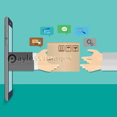 スマホでネットショッピング 商用利用可能な写真素材 イラスト素材ならストックフォトの定額制ペイレスイメージズ