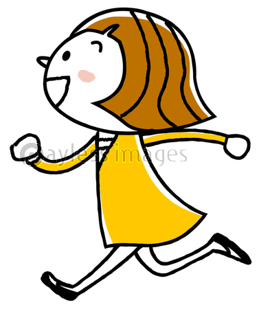 女の子 走る ストックフォトの定額制ペイレスイメージズ