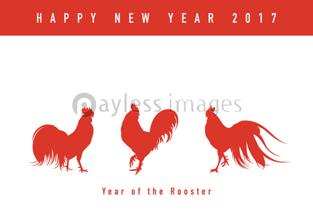 鶏シルエット 酉年 年賀状イラスト ストックフォトの定額制ペイレスイメージズ