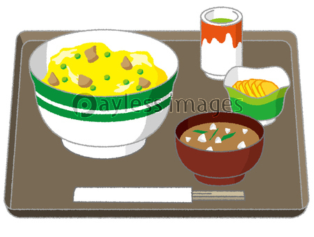 親子丼定食セット ストックフォトの定額制ペイレスイメージズ