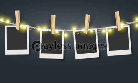 ポラロイド写真のフレームと装飾のライト 商用利用可能な写真素材 イラスト素材ならストックフォトの定額制ペイレスイメージズ