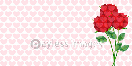 バレンタイン ハート 薔薇 背景 ストックフォトの定額制ペイレスイメージズ