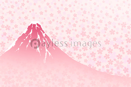 富士山 桜の背景 商用利用可能な写真素材 イラスト素材ならストックフォトの定額制ペイレスイメージズ