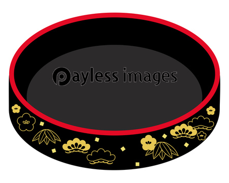 空の寿司桶 赤い縁 中が黒 ストックフォトの定額制ペイレスイメージズ