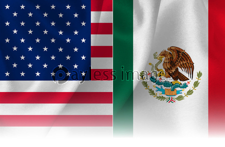 アメリカ メキシコ 国旗 背景 商用利用可能な写真素材 イラスト素材ならストックフォトの定額制ペイレスイメージズ